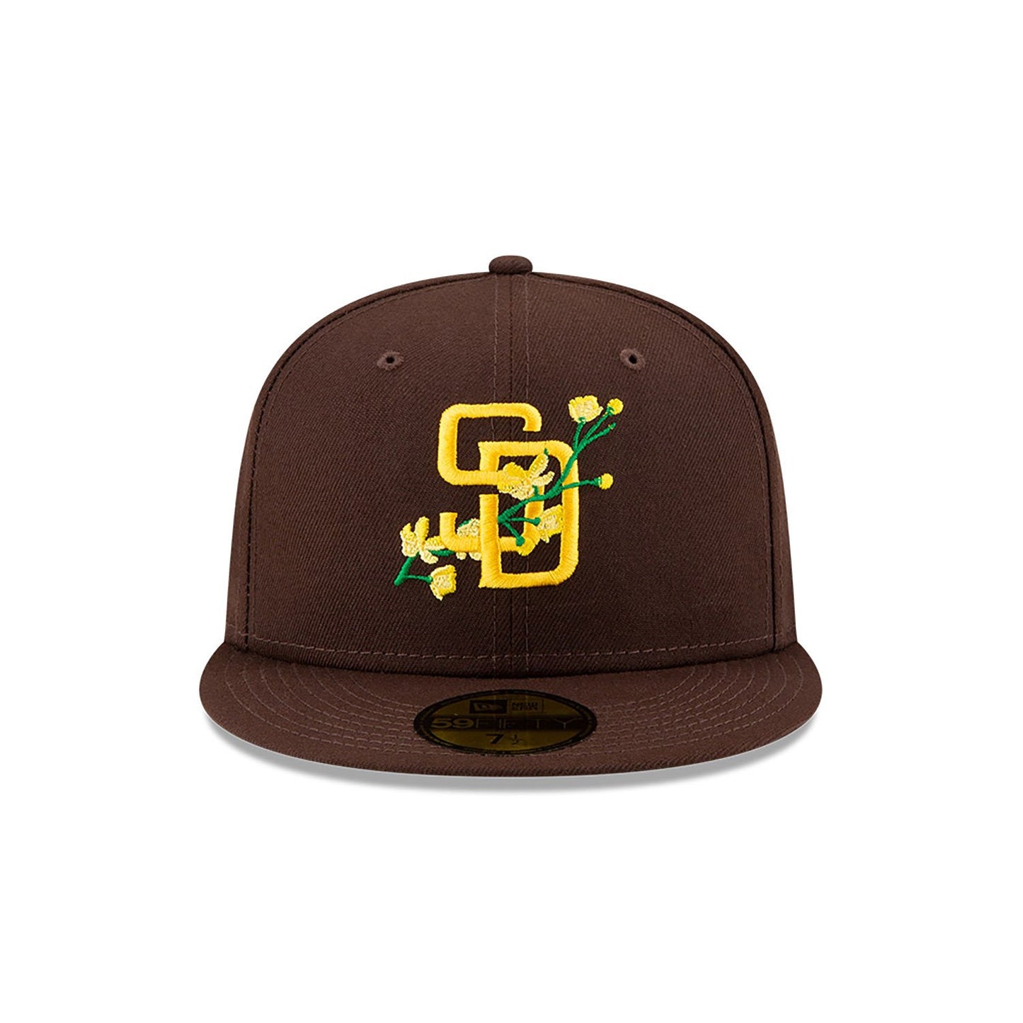 San Diego Padres Side Patch Bloom Brown 59FIFTY Fitted Cap