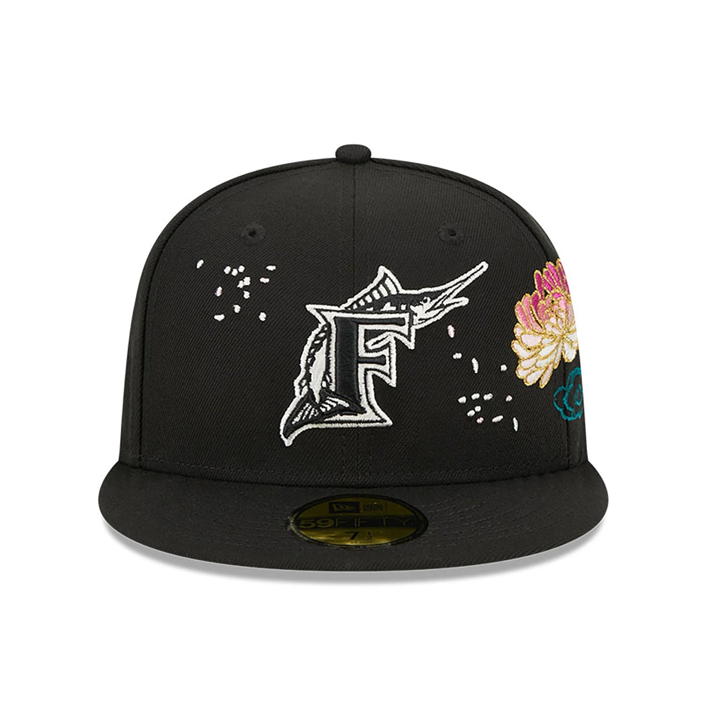 Miami Marlins Cherry Blossom Black 59FIFTY Fitted Cap