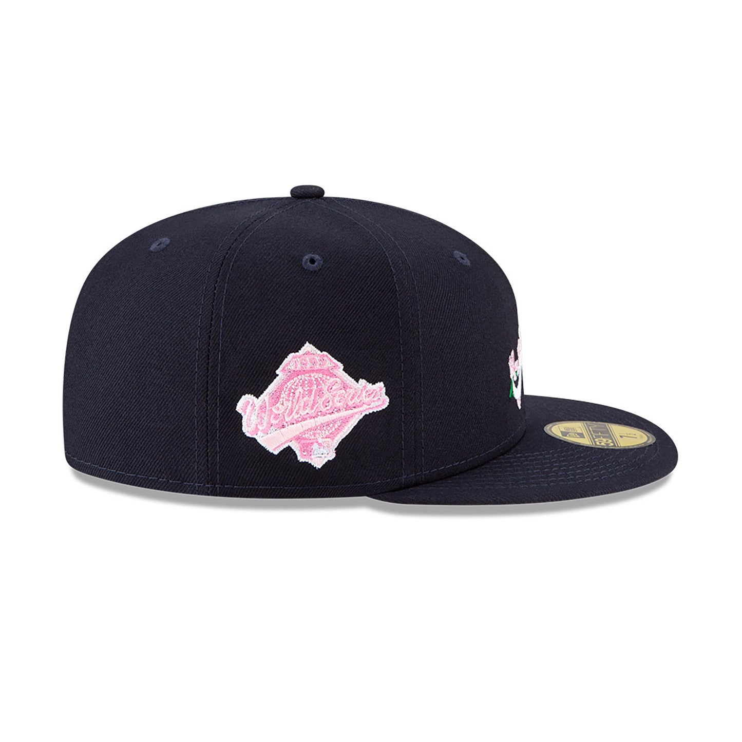 Atlanta Braves pink black Fitted Cap sp